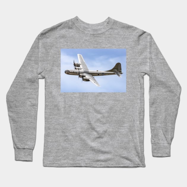 B-29 Superfortress Top View Long Sleeve T-Shirt by acefox1